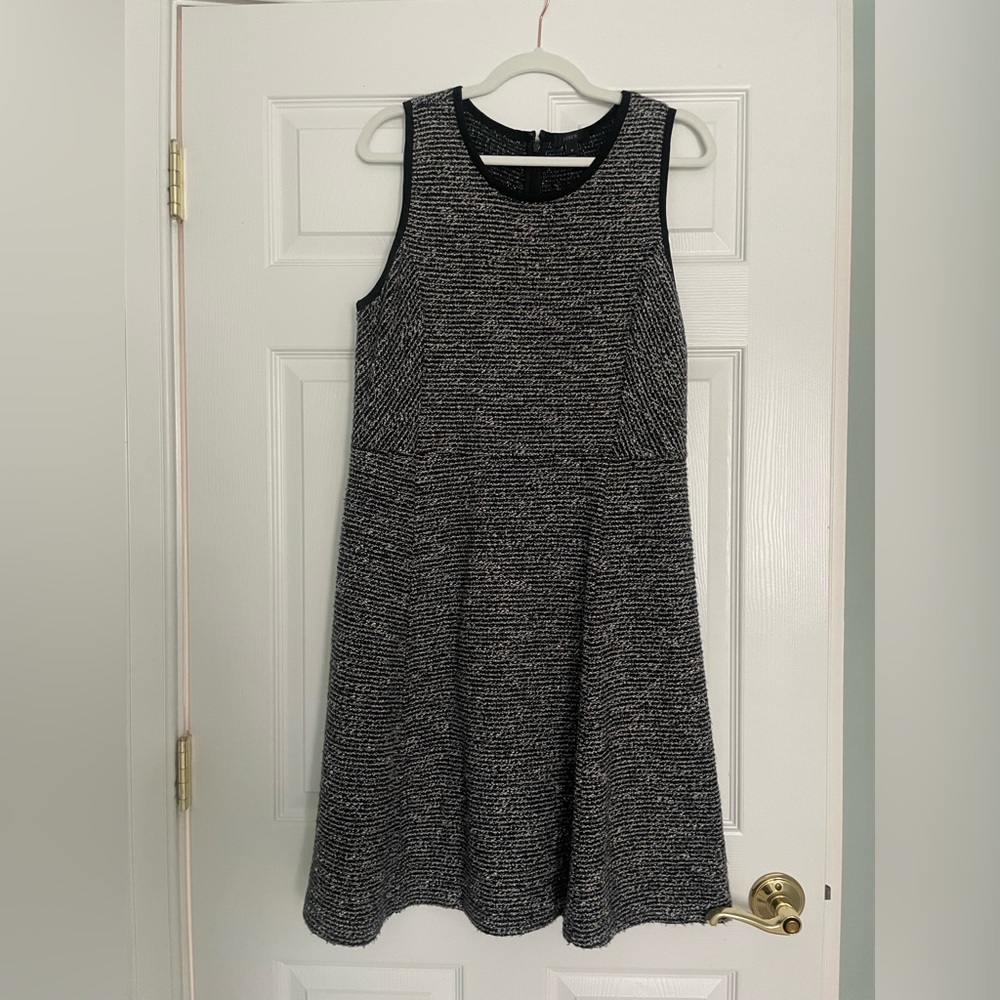 Vintage J. crew Stretch Wool-blend Tweed Dress sz 16 EUC